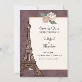 Reserve A Data Torre Eiffel Paris Floral Damask Mued Purple