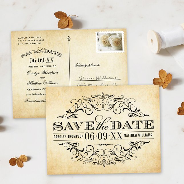 Reserve A Data Trabalho de Rolo de Papel Envelhecido Vintage Salv (Criador carregado)
