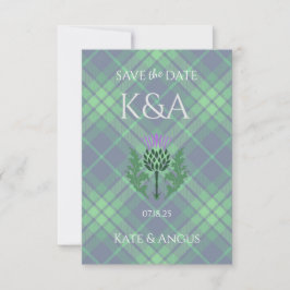 Reserve A Data Tradicional Scottish Tartan e Scotland Thistle