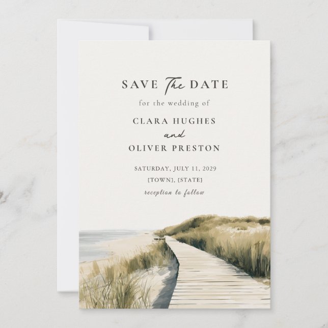 Reserve A Data Tranquilo Casamento em Cape Cod na Passarela de Ne (Frente)
