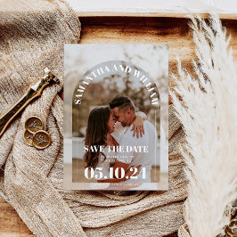 Reserve A Data Trendy Modern Arch Foto Casamento