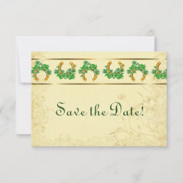 Reserve A Data Trevos e Ouro Irlandês Salve a Data