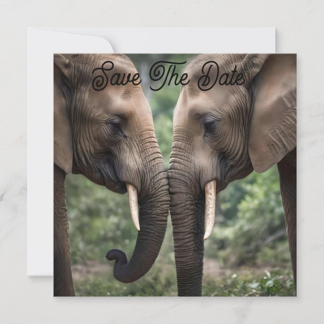 Reserve A Data "Tronco para Tronco: Um Gentil Embrace Elefante" (Frente)
