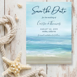 Reserve A Data Tropical Beach Ocean Waves Watercolor