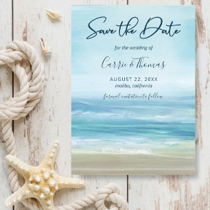 Reserve A Data Tropical Beach Ocean Waves Watercolor