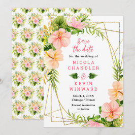 Reserve A Data Tropical Jungle with Foliage Wedding