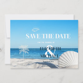 Reserve A Data Tropical Wedding Ocean Beach Save The Date
