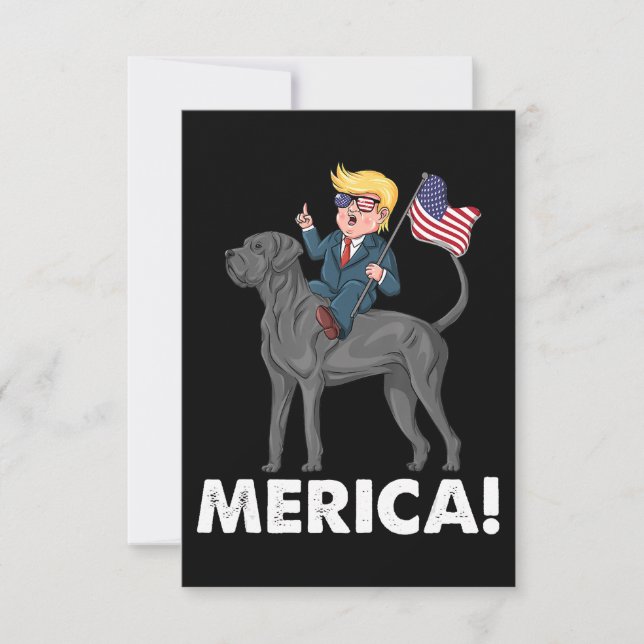 Reserve A Data Trump Merica Great Dane Dog American Hero 4th (Frente)