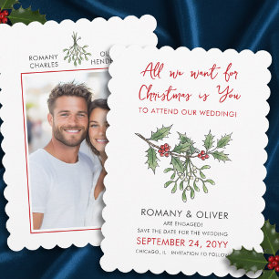 Reserve A Data Tudo o que Quero para o Natal Casamento de Visco