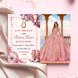 Reserve A Data Turco Rosa Boho Ocidental Charra Tema Quinceanera