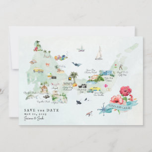 Reserve A Data Turks & Caicos   Mapa de Itinerário de Casamento d