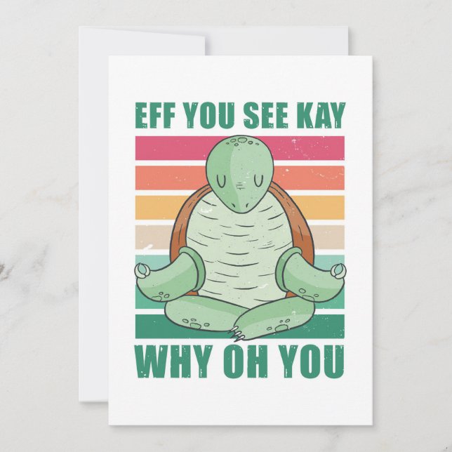 Reserve A Data Turtle Lover EFF Você Vê Kay Por Que Você (Frente)