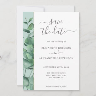 Reserve A Data Um casamento simples e elegante de eucalipto moder