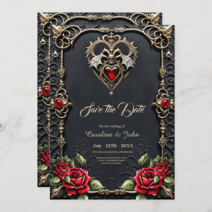 Reserve A Data Um coração gótico impressionante