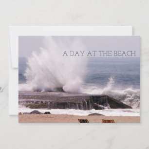 Reserve A Data Um dia na praia, na praia, a onda do oceano retrô