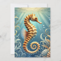 Um elegante cavalo marinho nadando debaixo d'água