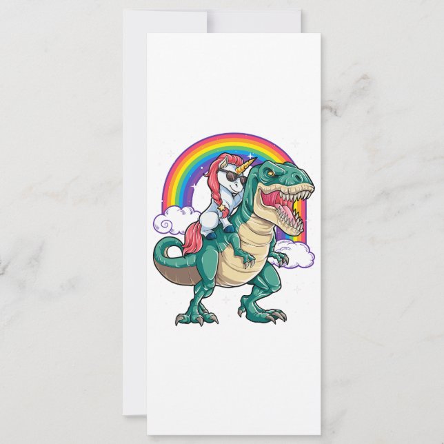 Reserve A Data Unicorn Andando T rex Dinossauro Meninas Mulheres (Frente)