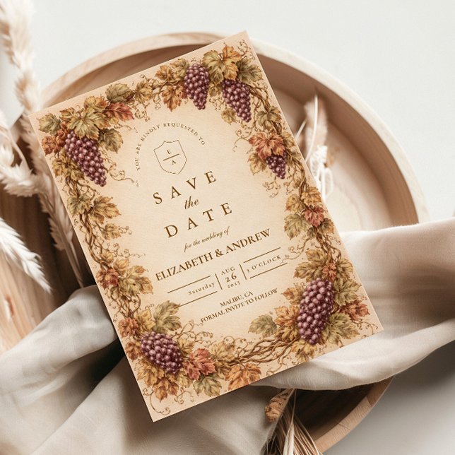 Reserve A Data Uvas de Vinhedo Antigo Casamento (Criador carregado)