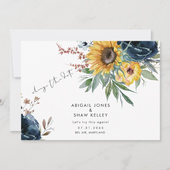 Reserve A Data Vamos Tenta Novamente Este Marinho De Data De Alte (Frente)