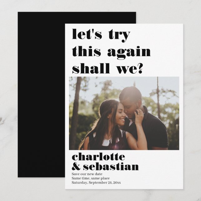 Reserve A Data Vamos Tentar Novamente Salvar a Foto da Data (Frente/Verso)