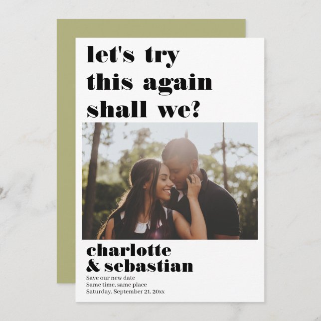 Reserve A Data Vamos Tentar Novamente Salvar a Foto da Data (Frente/Verso)