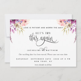 Reserve A Data Vamos Tente Novamente, Purple, Lilac Peach Floral