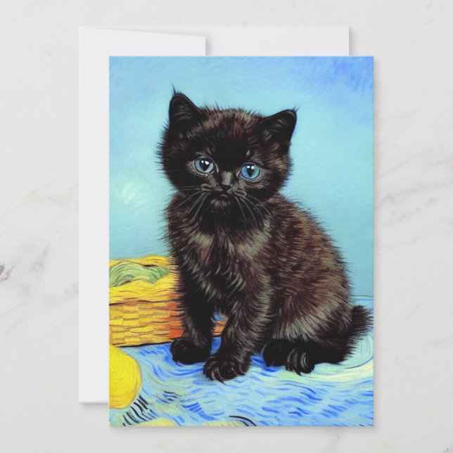 Reserve A Data Van Gogh Black Kitten com Yarn (Frente)