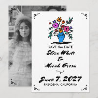 Vaso de Flores Rústico Caprichoso Fofo Esboço Foto