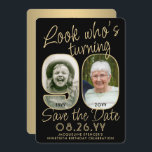 Reserve A Data Veja quem é a 90 Festa de aniversário de fotos Pre<br><div class="desc">Olha quem está fazendo 90! Convide familiares e amigos para uma próxima comemoração de 90 com fotos personalizadas para salvar os convites de festas de data. Imagens e textos neste modelo são simples de personalizar. (DICA DE IMAGEM: Uma maneira fácil de posicionar uma foto exatamente como você deseja é recortá-la...</div>