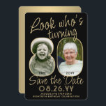 Reserve A Data Veja quem é a Festa de aniversário de fotos 80 Pre<br><div class="desc">Olha quem está fazendo 80! Convide familiares e amigos para uma próxima comemoração de 80 com fotos personalizadas para salvar os convites de festas de data. Imagens e textos neste modelo são simples de personalizar. (DICA DE IMAGEM: Uma maneira fácil de posicionar uma foto exatamente como você deseja é recortá-la...</div>