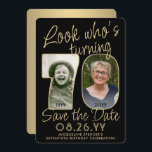 Reserve A Data Veja quem tem 70 fotos Douradas e pretas 2<br><div class="desc">Olha quem faz 70 anos! Convide familiares e amigos para uma próxima comemoração de 70 com fotos personalizadas para salvar os convites de festas de data. Imagens e textos neste modelo são simples de personalizar. (DICA DE IMAGEM: Uma maneira fácil de posicionar uma foto exatamente como você deseja é recortá-la...</div>