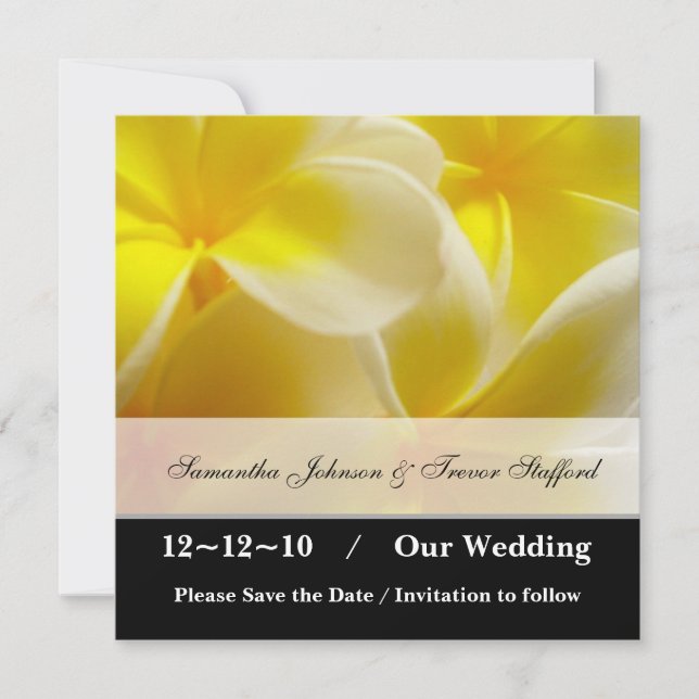 Reserve A Data Verão Amarelo salvar a data (Frente)