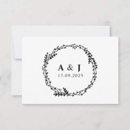 Reserve A Data Verruga de Monogramas Botânicos Florais Elegantes