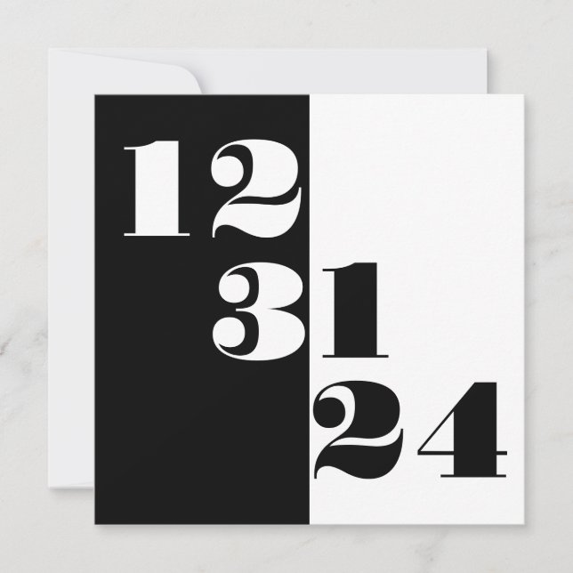 Reserve A Data Véspera de ano novo Salva a data 12 31 24 Casament (Frente)