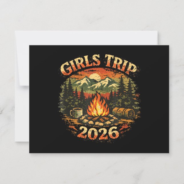 Reserve A Data Viagem das Meninas Aventura de Camping 2026 (Frente)