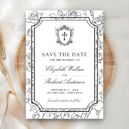 Reserve A Data Victorian Black and White Catholic Wedding