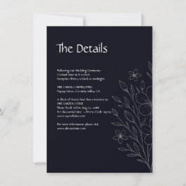 Reserve A Data Vinha floral branca e negra minimalista moderna