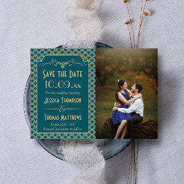 Reserve A Data Vintage 1920 Art Deco Gatsby Wedding Photo