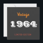 Reserve A Data Vintage 1964 edição limitada 60th Birthday Gift<br><div class="desc">Vintage 1964 year limited edition 60th Birthday Gift</div>
