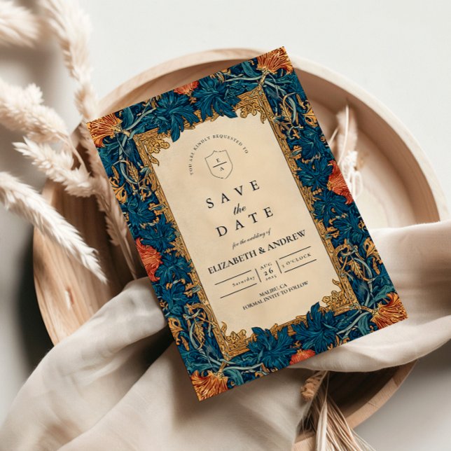 Reserve A Data Vintage Baroque Floral Wedding (Criador carregado)