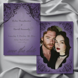 Reserve A Data Vintage Bat Até Casamento Púrpura Da Morte