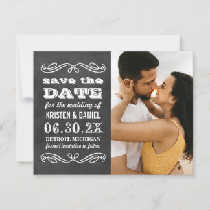 Reserve A Data Vintage Black Chalkboard Photo