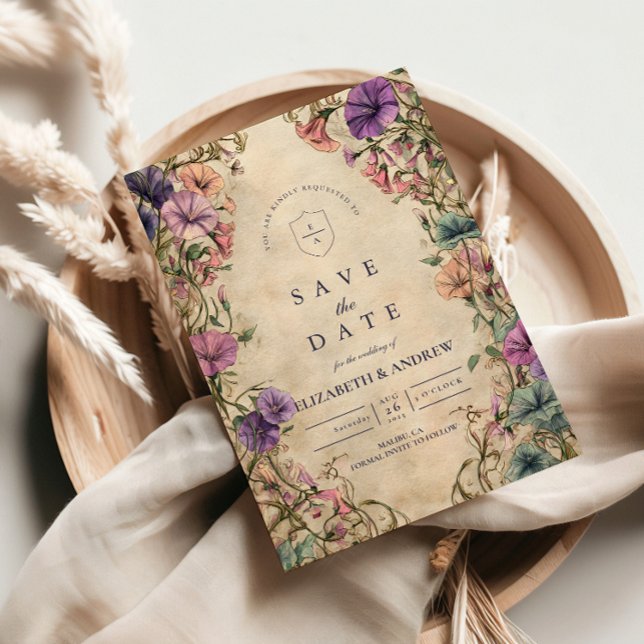 Reserve A Data Vintage Botanical Garden Wedding (Criador carregado)