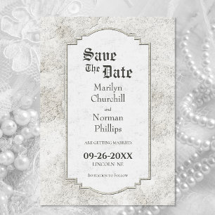 Reserve A Data Vintage Carved Stone Wedding