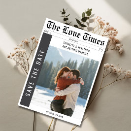 Reserve A Data Vintage Classic Newspaper Weding Winter Photo
