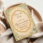 Reserve A Data Vintage Coastal Garden Quinceañera<br><div class="desc">A romantic coastal garden design featuring delicate wildflowers,  seashells,  starfish,  and soft seaside greenery surrounding an elegant ornate frame. The watercolor florals and warm antique parchment background create a timeless aesthetic inspired by vintage botanical prints and coastal charm. Perfect for an elegant celebration with a refined seaside atmosphere.</div>