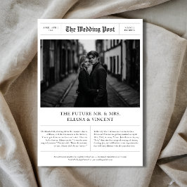 Reserve A Data Vintage Editorial Foto do Jornal Casamento