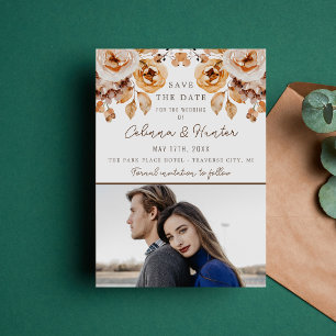 Reserve A Data Vintage Floral Autumn Dried Flowers Casamento