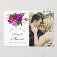 Vintage Fuchsia e Purple Shabby Salvar a Data
