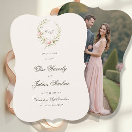 Reserve A Data Vintage Garden Ethereal Blush Floral Photo Wedding